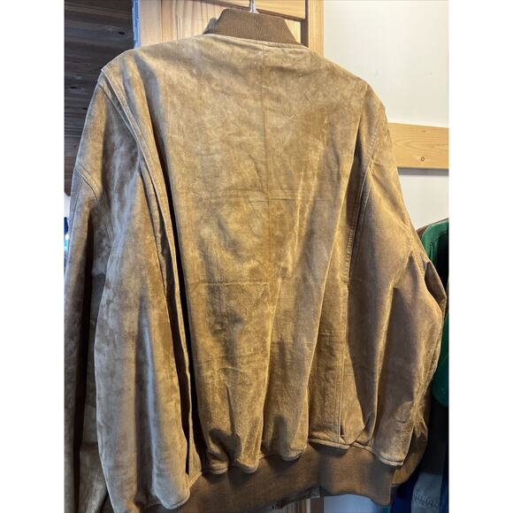 Landing Leather Men’s XXL Brown Suede LS Full Zip Leather Jacket - Picture 12 of 13